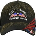 thumbnail image 2 of I Miss The America I Grew Up in Distressed Dad Hat Baseball Caps for Men 90s Washed Denim Adjustable Strapback Baseb, 2 of 7