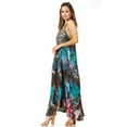 thumbnail image 3 of Sakkas Sofia Women's Spaghetti Strap V-neck Floral Print Summer Casual Maxi Dress - 435 - One Size, 3 of 5