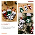 thumbnail image 4 of GOOHOCHY - Juego de 3 calcetines navideños decorativos con forma de garra de gato, bolsa de regalo, decoración para colgar en el árbol de Navidad, 4 of 8