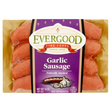 Evergood Sausage Garlic Smoked Sausage, 13 oz