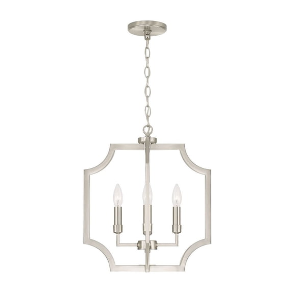 AA1037BN Austin Allen Courtney - 4 Light Foyer-18.5 Inches Tall and 16 Inches Wide-Brushed Nickel Finish