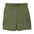 thumbnail image 5 of Boys Board Cargo Shorts 3-14T Pull-On Wide Leg School Uniform Shorts Loose Drawstring Twill Shorts 5T, 5 of 7
