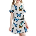thumbnail image 1 of Chemise de Nuit Côtelée pour Tout-Petites Filles en Coton, Pyjama à Manches Courtes, Mignonne à Col Rond, Vêtement de Nuit Confortable, Multicolore, 3-4 Ans, 1 of 5