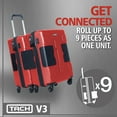 thumbnail image 3 of TACH V3 Connectable Hardside Carry On Spinner Travel Tote Luggage Bag Suitcase, Red, 3 of 6