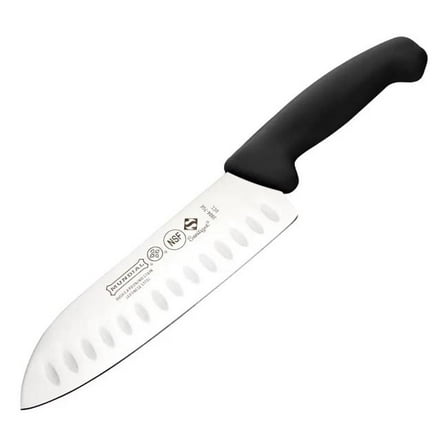 Mundial 3804-7GE 7 in. 3800 Series Santoku Kitchen Knife, Polypropylene Handle & Japanese High Carbon Stainless Steel Blade, Black