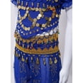 thumbnail image 6 of Alvivi Kids Girls Belly Dance Outfits Sequin Tassels Crop Top with Bloomers Pants Fancy Dress Up Blue 3Pcs/Set 9-12, 6 of 7