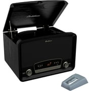 Electrohome Kingston 7-in-1 Vintage Vinyl Record Player Stereo System with 3-Speed Turntable, Bluetooth, AM/FM Radio, CD, Aux In, RCA/Headphone Out with 2 Bonus Replacement Needles (RR75B)