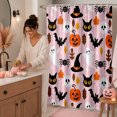 thumbnail image 4 of Happy Halloween Shower Curtain Cute Pumpkin Scary Cartoon Halloween Holiday Party Scary Night Bathroom Decoration With Hook, 4 of 4