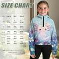thumbnail image 4 of Chaqlin Cartoon Axolotl Flowers Print College Sweatshirts Sports Sweatshirts with Pocket Basketball Sweatshirt Soccer Sweatshirt Size 7-8, 4 of 7