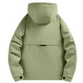 thumbnail image 6 of Women's Rain Jacket Zipper Packable Lightweight Windbreaker Water_Resistant Pullover Jackets with Hood Hiking Travel Cargo Jackets (Light Green,L), 6 of 6