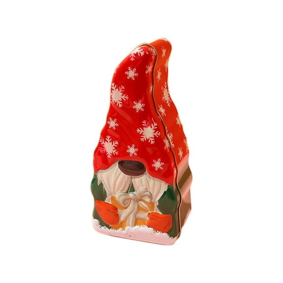 B Christmas Candy Tin Box With Santa Design Metal Cookie Chocolate Storage Container Holiday Gift For Children Style B 8.27X3.94X2.76 Inch