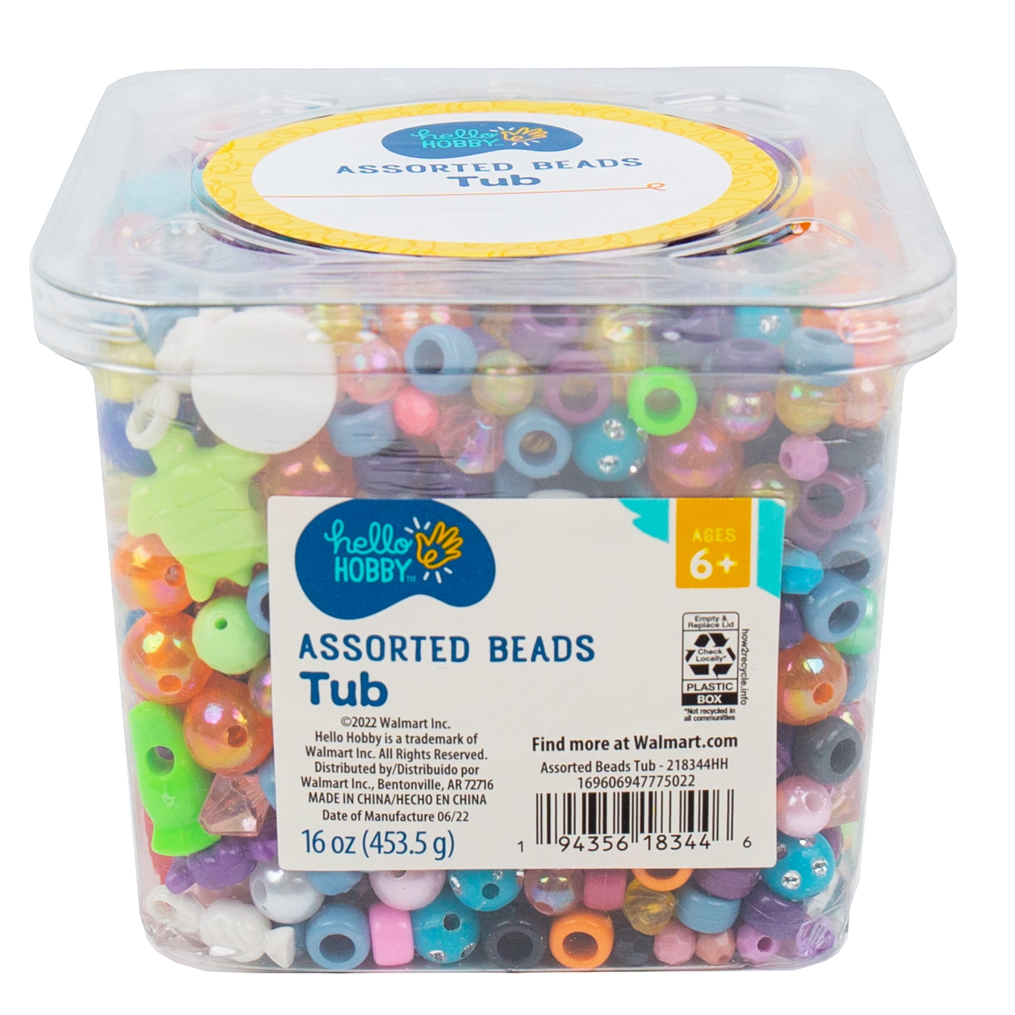 Hello Hobby Assorted Beads Tub