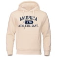 thumbnail image 2 of HAYIMI Men 1776 Letter Printed Hoodie With Pocket Sweatshirt Long Sleeve Oversized Birthday Tops Streetwear, 2 of 3
