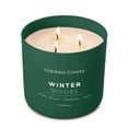 thumbnail image 2 of Colonial Candle Pop of Color Winter Woods Jar Candle, 3 Wick, 14.5 oz, 80 Hours Burn, Woody & Earthy, 2 of 6