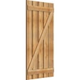 thumbnail image 2 of 28 7/8"W x 56"H TimberCraft Five 5 3/8" Boards Spaced Board-n-Batten Shutters w/Z-Bar, Rough Sawn Western Red Cedar (Per Pair), 2 of 5