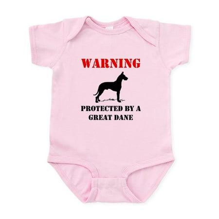 

CafePress - Protected By A Great Dane Body Suit - Baby Light Bodysuit Size Newborn - 24 Months