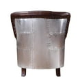 thumbnail image 4 of ACME Brancaster Accent Chair in Vintage Brown & Aluminum, 4 of 4