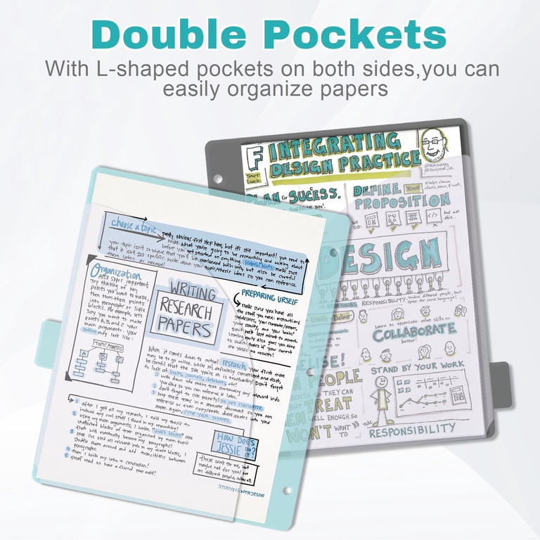 AGCAN 12-Pack Binder Dividers with Pockets, 6-Tab Assorted photo 2