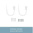 thumbnail image 4 of Kenney Trumpet Cap End Decorative Holdback Set for Curtains and Drapes, White, Set of 2, 4 of 4