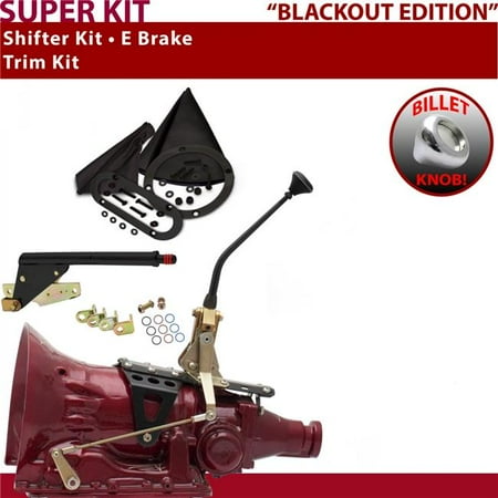 American Shifter TH350 Shifter Kit Black 10 in. E Brake Trim Kit for EFADE