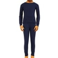thumbnail image 4 of Ventana Boys Thermal Underwear Set - Waffle Knit Cotton Blend Long Johns, Fleece Lined Comfortable 2-Piece Sleepwear & Pajamas with Top Pants, 4 of 4