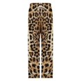 thumbnail image 4 of Leopard Print Pattern Pajama Pants Breathable with Pockets Pajamas For Lady Vintage Sleeping Pants Bedroom Homewear, 4 of 6