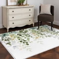 thumbnail image 4 of Green Eucalyptus Leaves Large Area Rugs for Bedroom Living Room, Soft Non Slip Carpet Bedside Rug, Summer Botanical Weeping Rectangular Floor Cover Kitchen Accent Rug 2.7'x5' for Dining Room/Office, 4 of 9