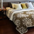 thumbnail image 3 of Catalonia Houndstooth Sherpa Fleece Throw Blanket, Cozy Fuzzy Jacquard Blanket for the Couch Bed | Fluffy Comfy Warm Heavy Throws | Comfort Caring Gift, Camel Sole, 50x60 inches, 3 of 7