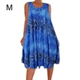 thumbnail image 1 of Vestido Estampado Chaleco Camiseta Vestido Corto Sin Mangas Mujer Ropa De Verano, Azul, M Inevent AP002136-42, 1 of 5