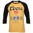 thumbnail image 1 of Coors Banquet Black and Yellow Raglan Shirt-Large, 1 of 1