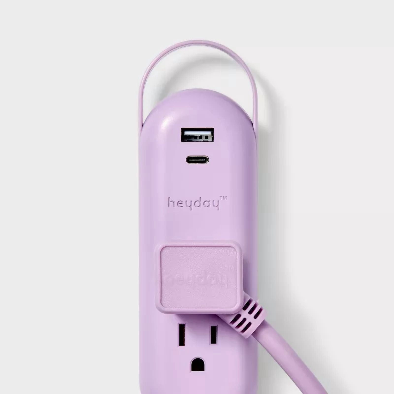 6' 2-Outlet Indoor Extension Cord with USB and USB-C Ports