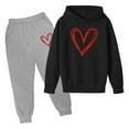 thumbnail image 4 of Girls Boys Sweatsuit Set 2 Piece Long Sleeve Printed Tracksuit Pullover Hoodie and Jogger Sweatpants Warm Fall Winter Clothes Kids Clothes Boys Size 9-10 Years Boys Girls Fashion, 4 of 4