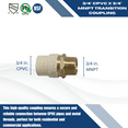 thumbnail image 5 of 5 Pcs XFITTING 3/4" CPVC X 3/4" MNPT Transition Coupling, 3-2-3=5XX, 5 of 7