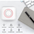 thumbnail image 4 of Mini impresora térmica digital BT, dispositivo portátil de impresión instantánea de fotografías para teléfonos inteligentes iOS y Android, color rosa, 4 of 5