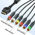thumbnail image 5 of 2 In 1 Component YPbPr AV Cable for PS2/PS3, 180cm, Black, 5 of 6