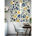thumbnail image 4 of Spring Botanical Art Sheer Curtains 63 Inch Length 2 Panels Set, Spring Floral Summer Flower Voile Window Treatment Rod Pocket Curtains Sheers Drapes for Bedroom/Living Room/Kitchen 52x"63"x2, 4 of 7