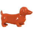 thumbnail image 1 of Ceramic Standing Dachshund Dog Figurine, Glossy Orange, 1 of 1