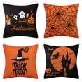 thumbnail image 2 of 1Pack Halloween Throw Pillow Covers for Halloween Decor Linen Sofa Throw Cushion Cover for Halloween Party Home Decoration, 18"x18", 2 of 7