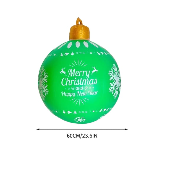 Luoshdecor Christmas Inflatable Decorated Ball,23.6 in Giant Inflatable Merry Christmas Blow up Ball for Holiday Indoor Outside Yard Lawn Porch Decor
