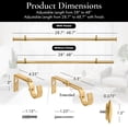 thumbnail image 4 of MERIVILLE 1-Inch Diameter Dobson End Cap Single Window Treatment Curtain Rod, 28-Inch to 48-Inch, Royal Gold, 4 of 9