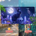 thumbnail image 5 of 1 Pcs 2D Flat License Plate Covers & Frames, Black Rabbit on a Skull under For Decorative Front, Waterproof For Decoration Aluminum License Plate Covers & Frames Cover For Men Women, 12" X 6", 5 of 7