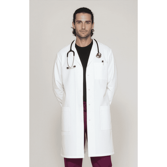 Scrubstar Unisex Core Essentials 40" Long Antimicrobial Lab Coat, Sizes XS-3XL