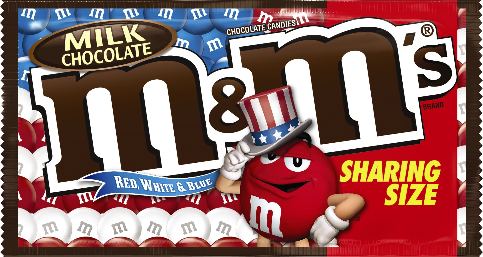 M&Ms Red White & Blue 3.14oz Bag
