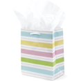 thumbnail image 1 of FFIY Petit Sac avec Papier de Soie (Rayures Pastel) Petit Multi Rayures, 1 of 5