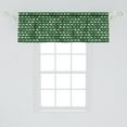thumbnail image 2 of Ambesonne Chameleon Window Valance, Green Monochrome Lizards, 54" X 18", Mint Green and Emerald, 2 of 3