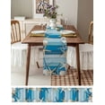thumbnail image 6 of Hokiten Table Runners 70 Inches Long Dress Scarves, Coastal Starfish Farmhouse Coffee/Dining/Kitchen Table Decor, Holiday Table Runner, Summer Nautical Seshells Country 13x70 Inch, 6 of 7
