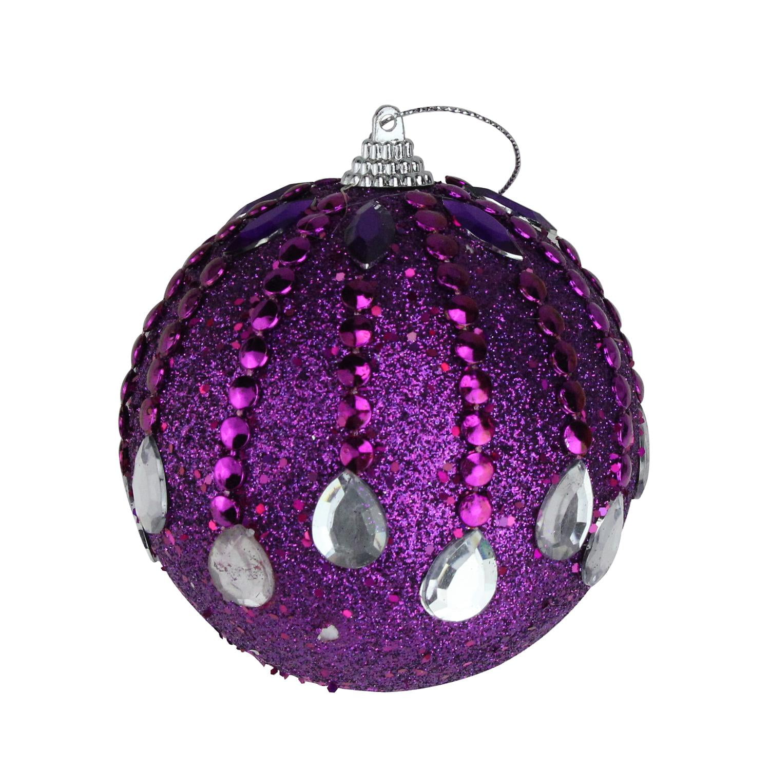 Pack of 6 December Diamonds Magenta Shatterproof Ball Ornaments 3.75 ...