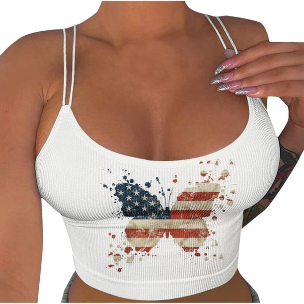 Blusa sin mangas con estampado de moda para mujer Tirantes Tops Pompotops lopia999481