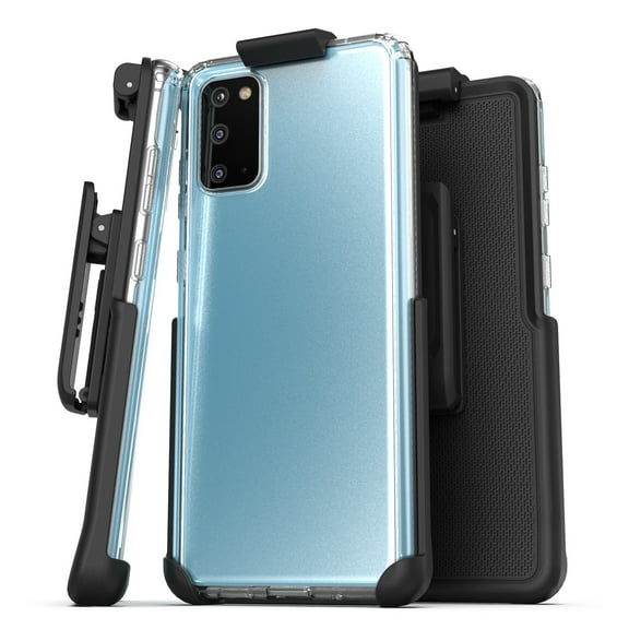 Galaxy S20 Belt Clip Case (2020) Ultra Slim Clear Back Cover with Holster (Samsung S20)