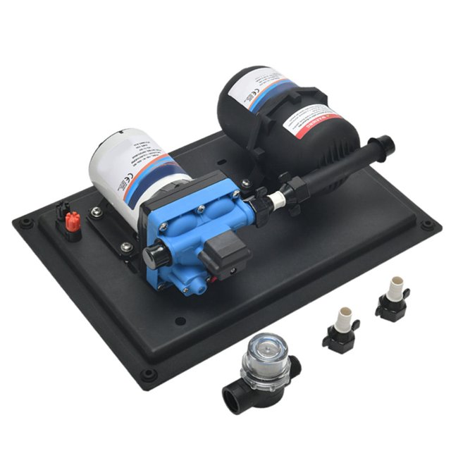 RV Water Diaphragm Pump, DC 24V 3.5 GPM 45 PSI On Demand Pressure Tank Pump with Thermal Protection for RVs, Yachts, and RV Kitchen Bathroom Water Systems